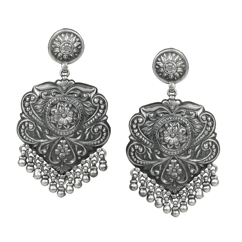 Art Deco Dangling Sterling Silver Diamond Filigree Earrings — Antique  Jewelry Mall